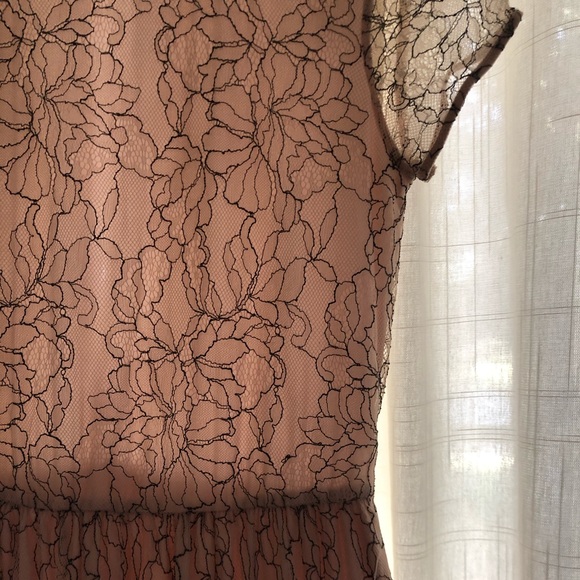 Pink lace dress midi Zara - Picture 1 of 3